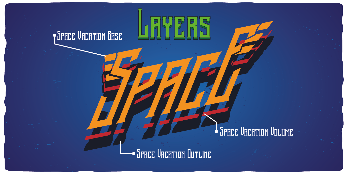 Space Vacation Base Font preview